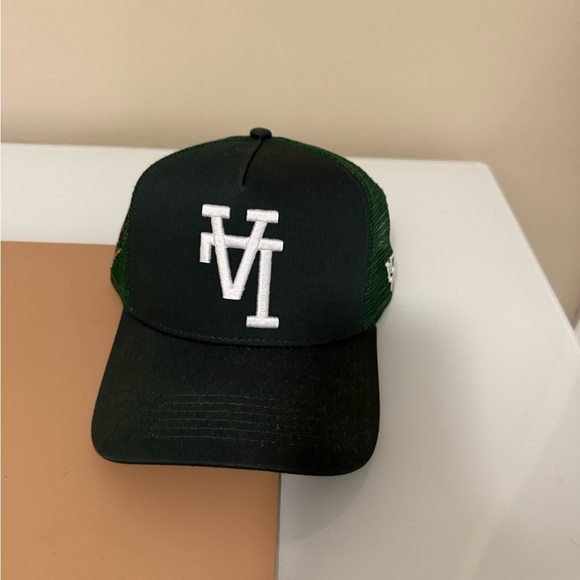 Green Trucker Hat with White Logo - Picture 1 of 4